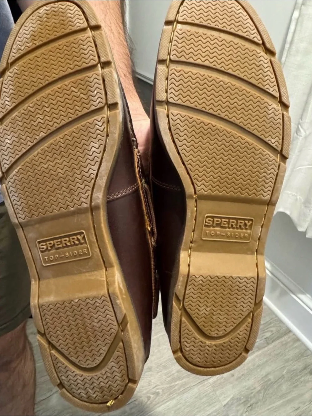Sperry Men's Dark Brown Leather Boat Shoes